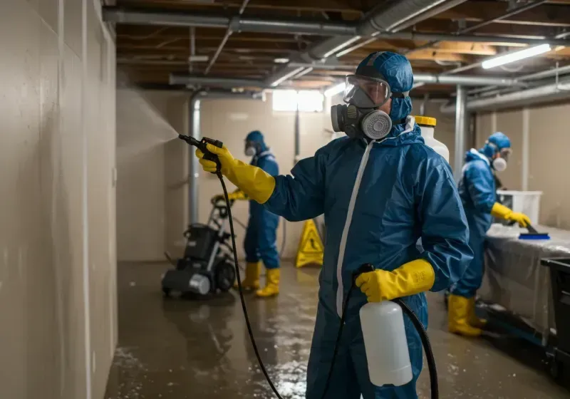 Basement Sanitization and Antimicrobial Treatment process in Gary, IN