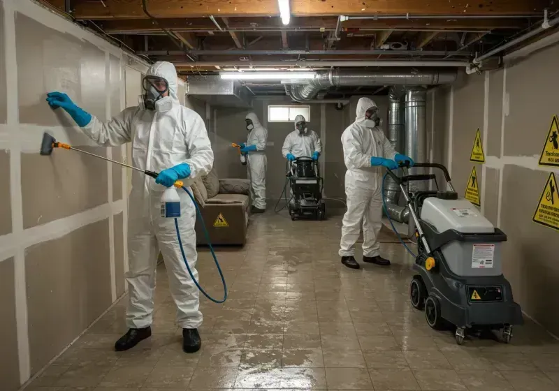 Basement Moisture Removal and Structural Drying process in Gary, IN